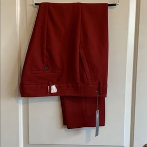 NWT dark red LOFT ankle pants